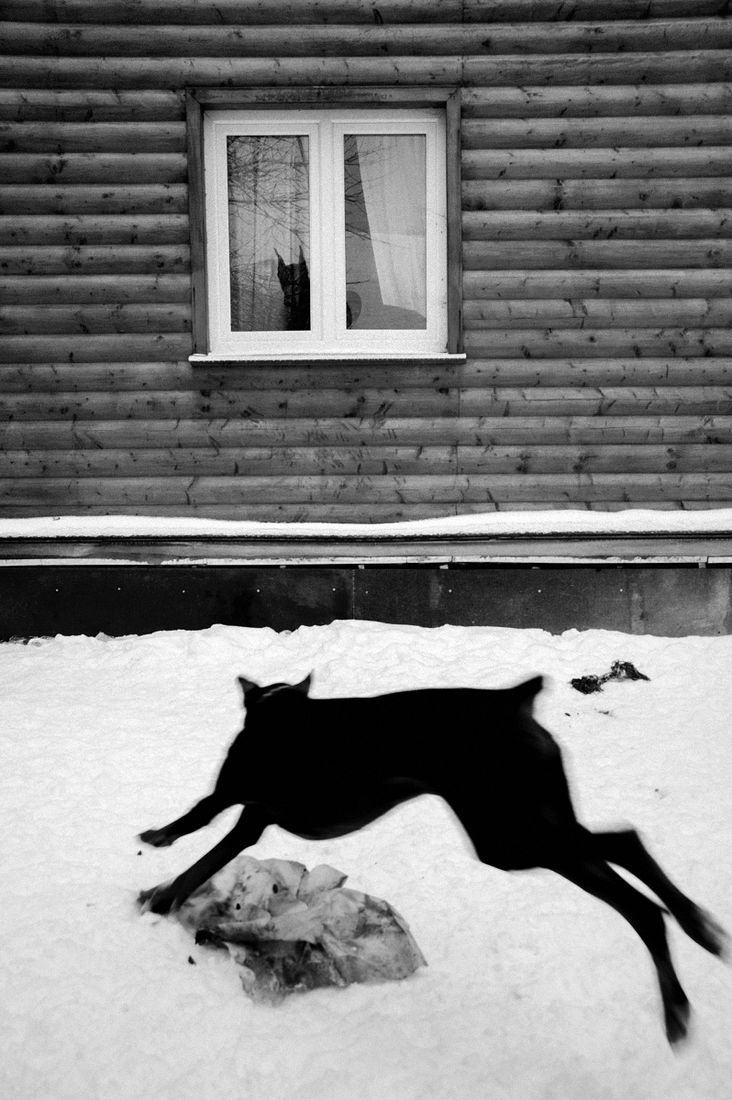 raisa mikhaylova . tanya and her kids. In the courtyard